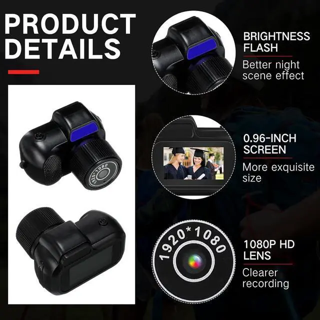 Alt view image 2 of 7 - Mini Keychain Camera 1080p Mini Photo Video Camera Retro Portable Micro Video Camcorder with 100 Mins Long Battery Life for Travel Study Recording (No Memory Card)