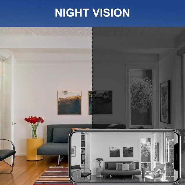 Alt view image 4 of 6 - 3 Pack Hidden Spy Camera, WiFi Mini HD 1080P Wireless Camera for Home Office Security, Small Nanny Cam with Motion Sensor Night Vision, APP Control Camera for Baby, Pets(Video Only)