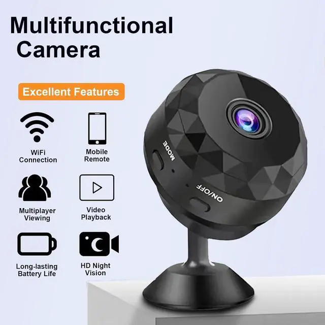 Alt view image 2 of 7 - Hidden Camera - 2K WiFi Mini Wireless Security Camera, Perfect for Indoor and Outdoor Security and Pet/Baby Monitoring