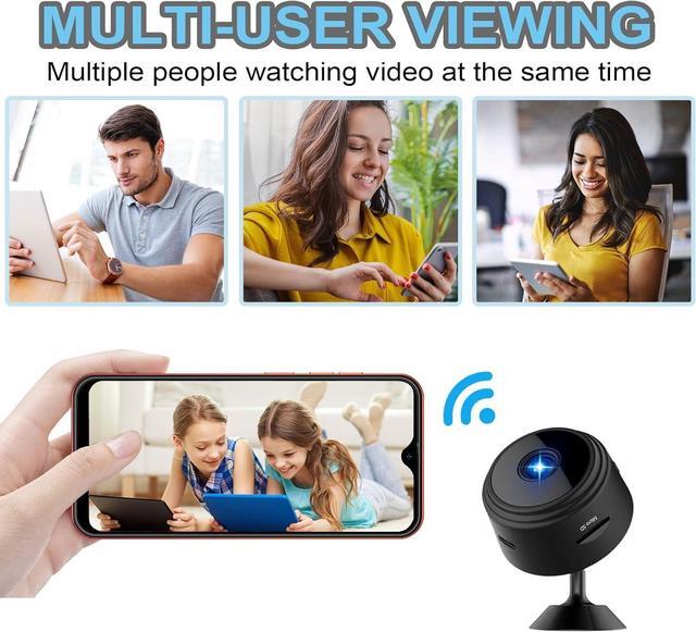 Alt view image 4 of 7 - Hidden Camera Spy Camera, 1080P HD Mini Wireless WiFi Camera for Home Security, Night Vision APP Control Surveillance Camera for Room Nanny Cam, Baby, Pets Compatible with iOS, Android(Video Only)