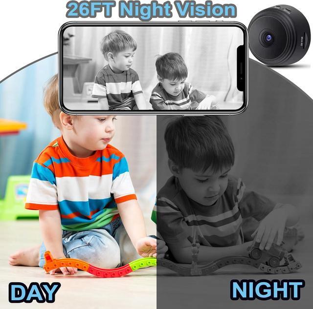 Alt view image 5 of 7 - Hidden Camera Spy Camera, 1080P HD Mini Wireless WiFi Camera for Home Security, Night Vision APP Control Surveillance Camera for Room Nanny Cam, Baby, Pets Compatible with iOS, Android(Video Only)