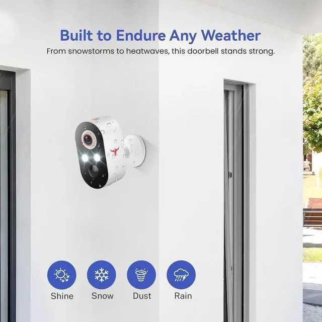 Alt view image 7 of 7 - 1080p Wireless Security Camera, 2.4GHz Wi-Fi, Color Night Vision, AI Human Detection, PIR Motion Detection, 2-Way Talk, Outdoor Surveillance Bullet Cam (1 Pack)