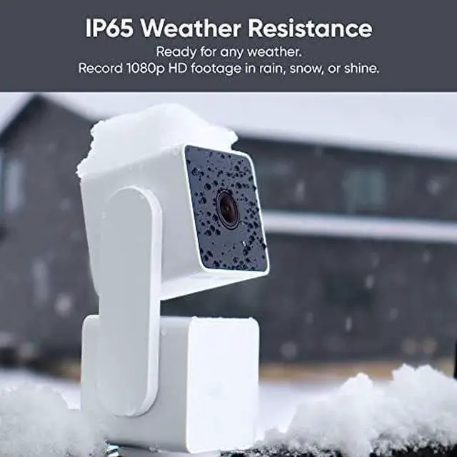 Alt view image 4 of 7 - Indoor/Outdoor IP65 1080P 360° Pan/Tilt/Zoom Wi-Fi Smart Home Security Camera with Motion Tracking for Baby & Pet, Color Night Vision, Works with Alexa & Google Assistant, White
