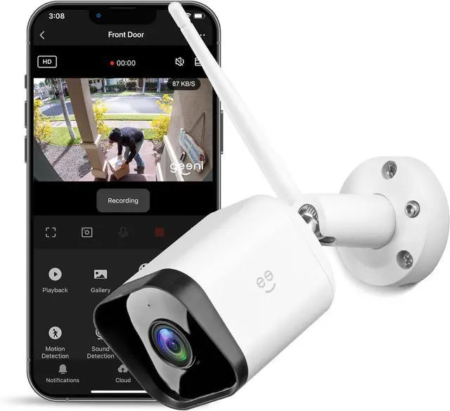Main image of 3 Outdoor Security Camera, 1080p HD, Weatherproof, Motion Detection, Night Vision, Two-Way Audio, Alexa/Google Compatibl