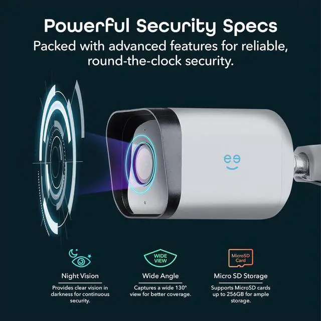 Alt view image 6 of 7 - 3 Outdoor Security Camera, 1080p HD, Weatherproof, Motion Detection, Night Vision, Two-Way Audio, Alexa/Google Compatibl