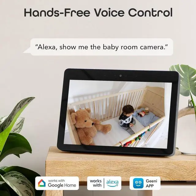 Alt view image 4 of 7 - Indoor Smart Security Cameras, 1080p HD Wi Fi Surveillance, Motion Detection, Night Vision, Two Way Audio, Compatible with Alexa & Google, Cloud & Local Storage
