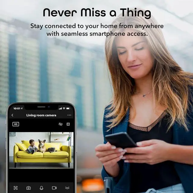 Alt view image 3 of 7 - Indoor Smart Security Cameras, 1080p HD Wi Fi Surveillance, Motion Detection, Night Vision, Two Way Audio, Compatible with Alexa & Google, Cloud & Local Storage