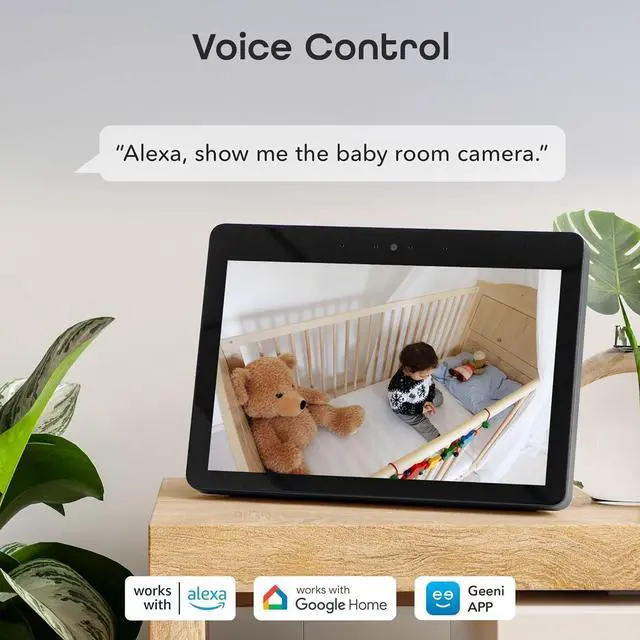 Alt view image 6 of 7 - Smart Wi-Fi Security Camera with Night Vision: 1080p HD Indoor Surveillance, Motion Detection, Two-Way Audio & Alexa Compatible