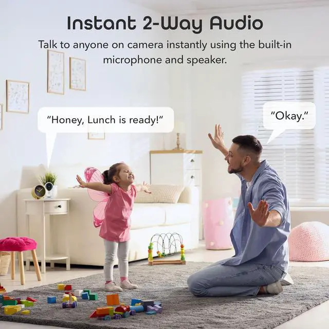 Alt view image 5 of 7 - Smart Wi-Fi Security Camera with Night Vision: 1080p HD Indoor Surveillance, Motion Detection, Two-Way Audio & Alexa Compatible