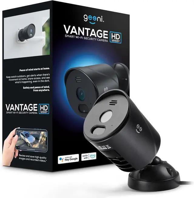 Main image of Vantage WiFi Outdoor Security Camera - 1080p HD, IP65 Waterproof, 2-Way Audio, Night Vision, Voice Control with Alexa & Google Home
