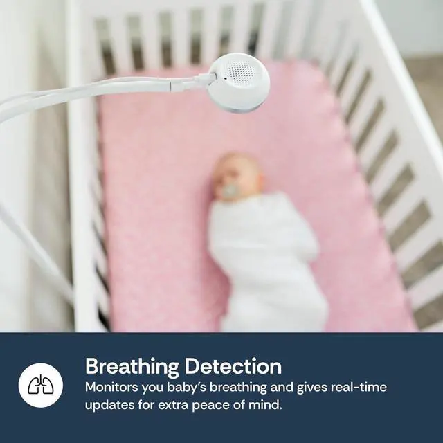 Alt view image 3 of 7 - WiFi Baby Camera Monitor & Floor Stand, Sensor-Free Infant Breathing Monitor, Smart AI Monitoring, Sleep Tracker, Crying Detection, Night Vision, 2-Way Audio, Newborn Essentials for Toddler Room