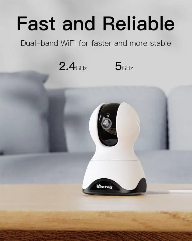 Alt view image 3 of 7 - 2.5K Pet Camera - Baby Monitor with 5G/2.4G WiFi, Security Camera Indoor with Phone App for Home/Dog/Cat, 360° View, Night Vision, Motion Tracking & Alerts, Works with Alexa, Cloud/SD Storage