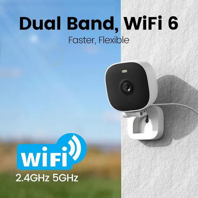 Alt view image 2 of 7 - Upgrade 4MP Outdoor/Indoor Camera with Spotlight, 2.4/5G Smart WiFi Cameras for Home Security, Color Night Vision, Siren, 2-Way Audio, Motion Detection, Support Alexa & Cloud/SD Card, Wired