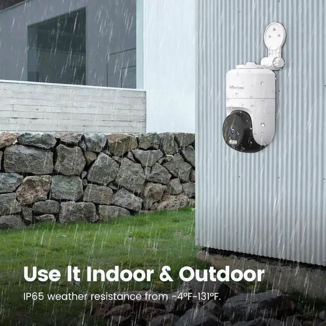 Alt view image 5 of 7 - 2.5K Cameras for Home Security, Plug-in 2.4G WiFi Outdoor Camera for Pet/Dog/Cat/Baby/House, 360° View, Color Night Vision, Waterproof, Phone App, Motion Tracking & Alert, Cloud/SD Storage