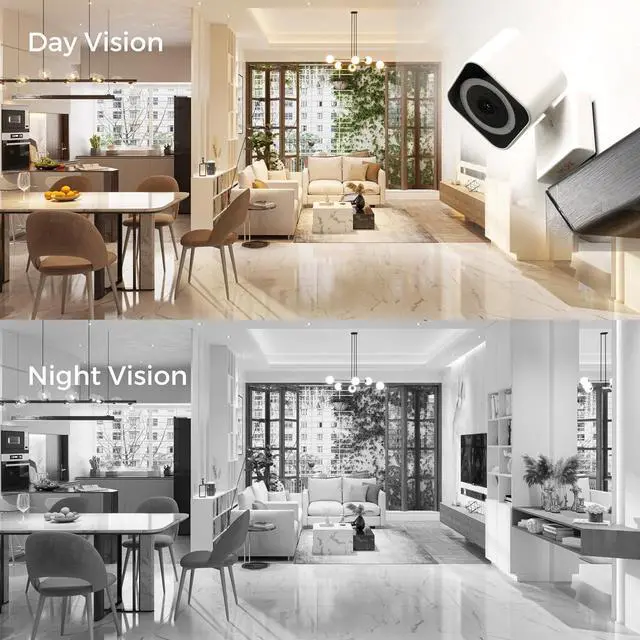 Alt view image 4 of 7 - Smart Home/Office Camera with 3MP Resolution, 2-Way Audio, Night Vision, 30-Second Setup, Dual WiFi (2.4GHz & 5GHz), BLE Connectivity  High-Resolution IP Monitoring Camera (Model 2025)
