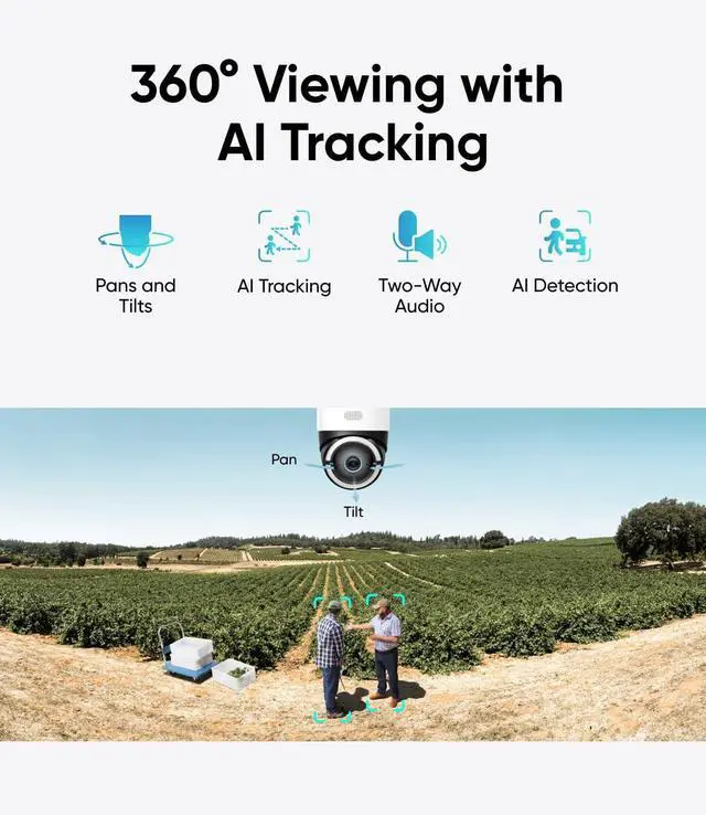 Alt view image 5 of 6 - Security 4G LTE Cam S330, 4K Cellular Solar Security Cameras Wireless Outdoor, Pan and Tilt, 4G and Wi-Fi Duo-Mode, AI Tracking, with SIM Card and 32GB SD Card, No WiFi, No Problem