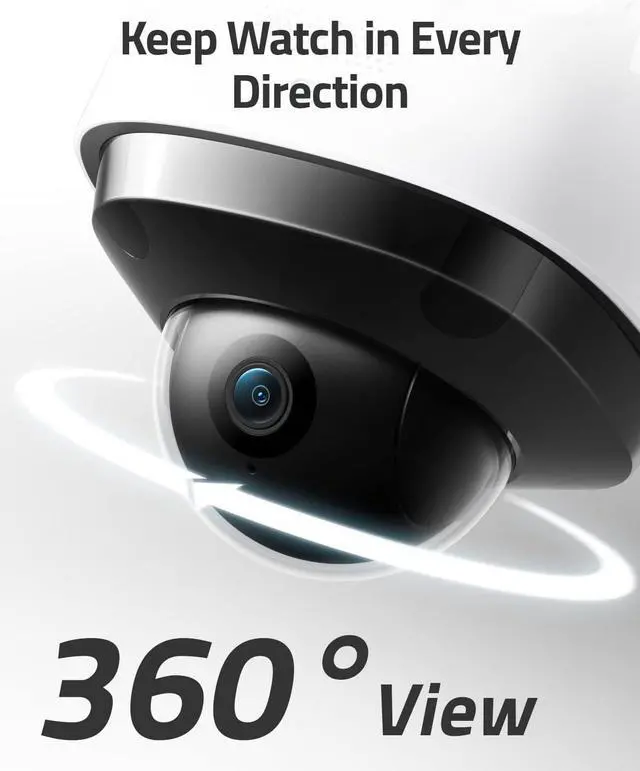 Alt view image 5 of 6 - Security Floodlight Cam S330, 360-Degree Pan & Tilt Coverage, 2K Full HD, 3,000 Lumens, Smart Lighting, Weatherproof, On-Device AI Subject Lock and Tracking, No Monthly Fee, Hardwired