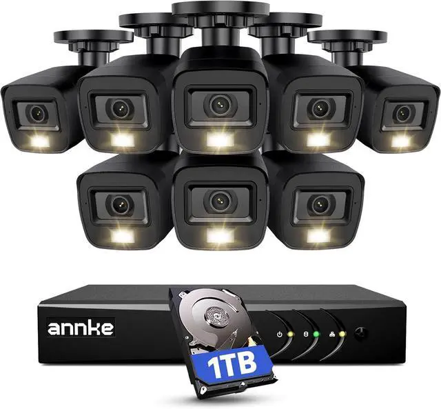Main image of 3K Lite Security Camera System Outdoor with AI Human/Vehicle Detection, 8CH H.265+ DVR and 8 x 1920TVL 2MP IP67 Home CCTV Cameras with Smart Dual Light, Color Night Vision, 1TB Hard Drive - E200