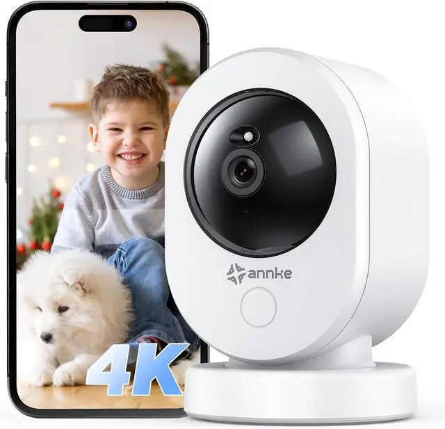 Main image of 4K UHD Indoor Security Camera, Crater Reno 8MP Smart 2.4/5 GHz WiFi Camera with PTZ, Night Vision, 2-Way Audio, Smart Human Detection, Works with Alexa, Ideal for Baby/Pet Camera/Home Security