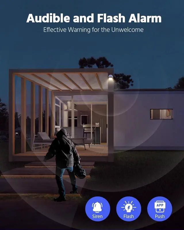 Alt view image 5 of 7 - 4K 8MP PoE Security Camera with Two-Way Audio, Varifocal IP Camera with 2.8mm-12mm Lens, 4X Optical Zoom, Color Night Vision, Smart Dual Light, Up to 512GB Storage, Human&Vehicle Detection