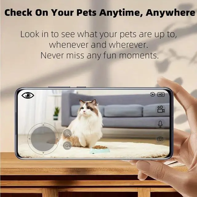 Alt view image 4 of 7 - Two-Way Video Camera 2.8-inch Screen,Pet Camera,Dog Camera,Indoor Home Nanny Camera,Baby/Elder/Nanny/Dog/Pet Camera with Phone App(Im Cam),360°Smart Security Camera,1080p HD