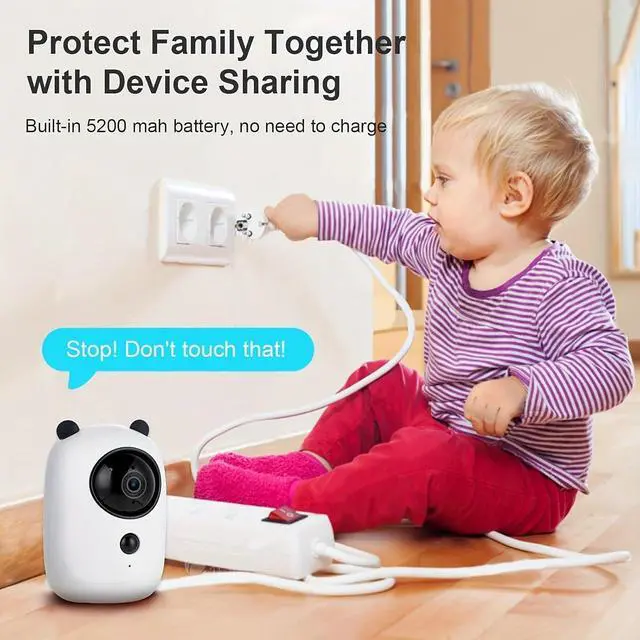 Alt view image 2 of 7 - Two-Way Video Camera 2.8-inch Screen,Pet Camera,Dog Camera,Indoor Home Nanny Camera,Baby/Elder/Nanny/Dog/Pet Camera with Phone App(Im Cam),360°Smart Security Camera,1080p HD