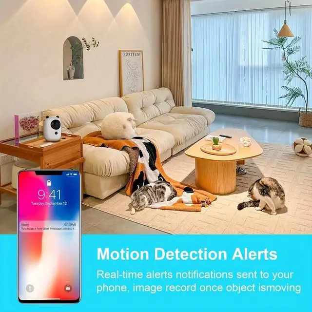 Alt view image 5 of 7 - Two-Way Video Camera 2.8-inch Screen,Pet Camera,Dog Camera,Indoor Home Nanny Camera,Baby/Elder/Nanny/Dog/Pet Camera with Phone App(Im Cam),360°Smart Security Camera,1080p HD