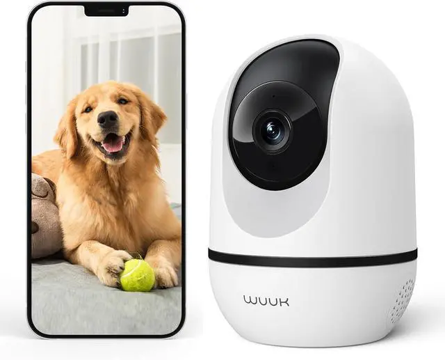 Main image of 4MP Indoor Security Camera, Pan Tilt Cam for Baby Monitor, Wi-Fi Home Security Pet Camera for Dog or Cat, Motion Detection & Tracking, Night Vision, 2-Way Audio, Compatible with Alexa & Google