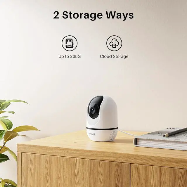 Alt view image 4 of 7 - 4MP Indoor Security Camera, Pan Tilt Cam for Baby Monitor, Wi-Fi Home Security Pet Camera for Dog or Cat, Motion Detection & Tracking, Night Vision, 2-Way Audio, Compatible with Alexa & Google