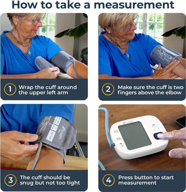 Alt view image 6 of 6 - Blood Pressure Monitor Bluetooth for Home Use - Upper Arm with App Integration, Easy-to-Use One-Touch Operation, and Large Backlit Display for Convenient Monitoring.