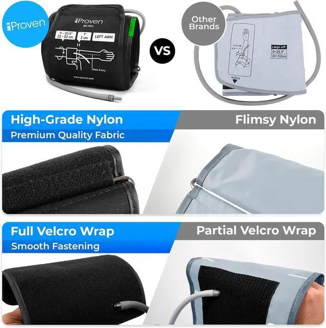 Alt view image 3 of 6 - Extra Large Cuff Compatible with All Automatic Blood Pressure Monitors, Curved Fit, 9"-20.5" Inches (22-52CM), XL Replacement Cuff for Big Arms with 6 Connectors
