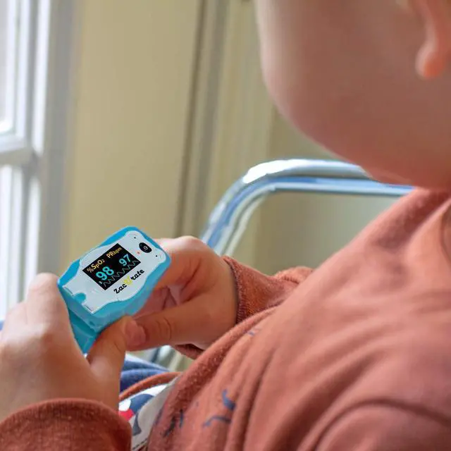 Alt view image 5 of 7 - Children Digital Fingertip Pulse Oximeter Blood Oxygen Saturation Monitor with Adorable Animal Theme (not for newborn/infant)