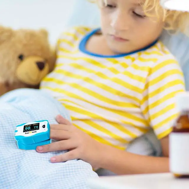 Alt view image 3 of 7 - Children Digital Fingertip Pulse Oximeter Blood Oxygen Saturation Monitor with Adorable Animal Theme (not for newborn/infant)