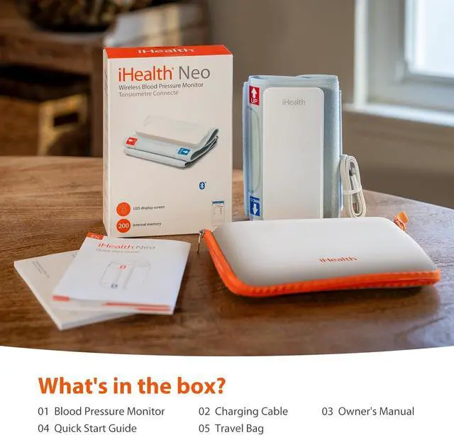 Alt view image 7 of 7 - Wireless Blood Pressure Monitor, Upper Arm Cuff, Bluetooth Blood Pressure Machine, Ultra-Thin & Portable, App-Enabled for iOS & Android