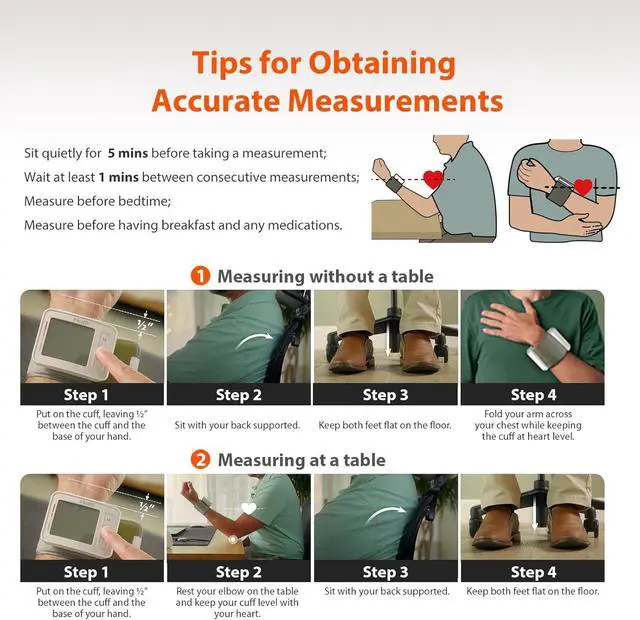 Alt view image 2 of 7 - Push Wrist Blood Pressure Monitor, Digital Bluetooth Blood Pressure Machine with Large Display and Portable Carrying Case for at Home and Travel Use
