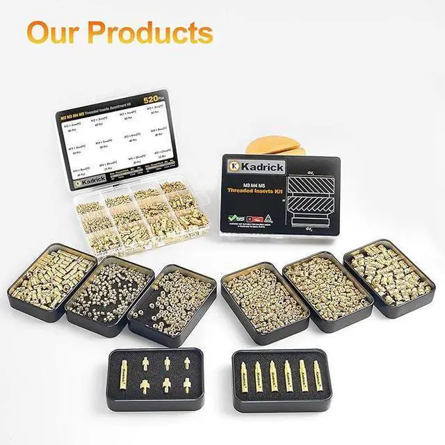 Alt view image 5 of 6 - Heat Set Insert Tool,Tips for Threaded inserts M2 M2.5 M3 M4 M5 M6, Soldering Iron Tips for 3D Printer Users,Compatible with 900M/T18/FX-888D Irons- Press Tool for Plastic 3D Printer Components
