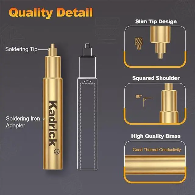Alt view image 6 of 6 - Heat Set Insert Tool,Tips for Threaded inserts M2 M2.5 M3 M4 M5 M6, Soldering Iron Tips for 3D Printer Users,Compatible with 900M/T18/FX-888D Irons- Press Tool for Plastic 3D Printer Components