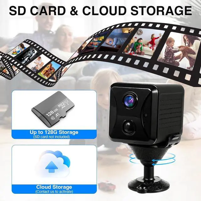 Alt view image 4 of 7 - 2025 Upgraded Hidden Camera, Security Camera 4K HD Mini Nanny Cam for Home/Office with Night Vision, App Control WiFi Indoor Pet Camera, Motion Detection,Wireless Remote Viewing Cam