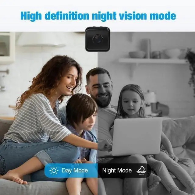 Alt view image 4 of 6 - 2025 Upgraded Hidden Camera Spy Camera, Wireless Indoor Mini Cameras for Home/Office Safety,4K HD WiFi Nanny Cam with, Auto Night Vision, Motion Detection for Home Safety, App Control