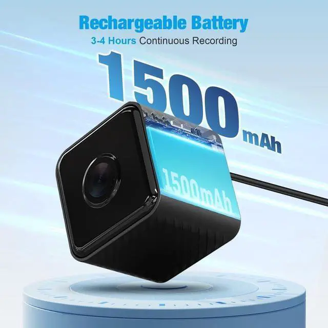 Alt view image 5 of 6 - 2025 Upgraded Hidden Camera Spy Camera, Wireless Indoor Mini Cameras for Home/Office Safety,4K HD WiFi Nanny Cam with, Auto Night Vision, Motion Detection for Home Safety, App Control