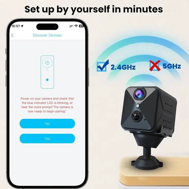 Alt view image 2 of 6 - javiscam 2025 Upgraded Hidden Spy Camera,4K HD Mini Cam for Home with Night Vision,100 Days Long Battery Life, Motion Detection,Remote Viewing,Wireless Camera for Pet/Baby/Nanny Surveillance