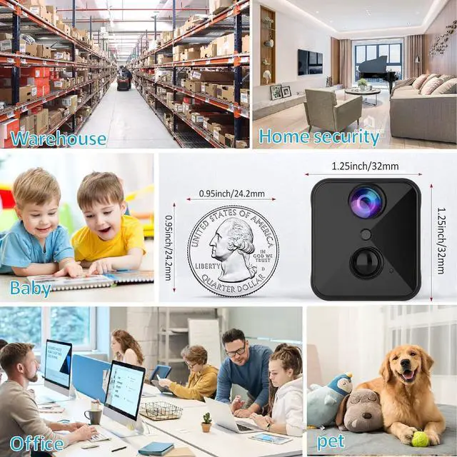 Alt view image 5 of 6 - javiscam 2025 Upgraded Hidden Spy Camera,4K HD Mini Cam for Home with Night Vision,100 Days Long Battery Life, Motion Detection,Remote Viewing,Wireless Camera for Pet/Baby/Nanny Surveillance
