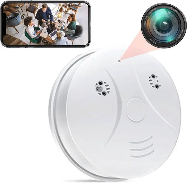 Main image of Smoke Detector Hidden Camera WiFi 1080P Wireless Cameras Nanny Cam with Motion Detection, Indoor Spy Camera for Home Security