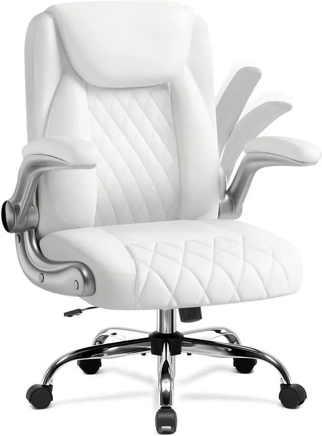 Main image of COMHOMA Leather Office Chair Ergonomic Computer Gaming Chair with Comfy Back Support, Executive Mid-Back,Small Gmaing Chair with Adjustable Armrests, for Short People Use, Rolling Swivel for Adults