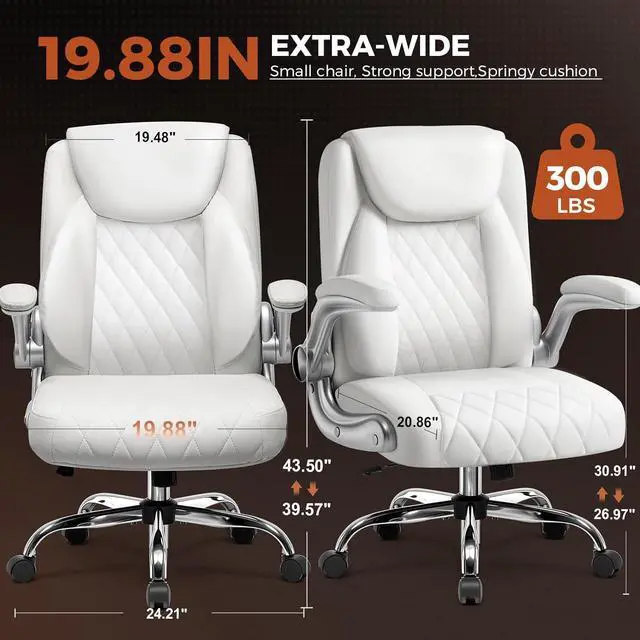 Alt view image 5 of 7 - COMHOMA Leather Office Chair Ergonomic Computer Gaming Chair with Comfy Back Support, Executive Mid-Back,Small Gmaing Chair with Adjustable Armrests, for Short People Use, Rolling Swivel for Adults