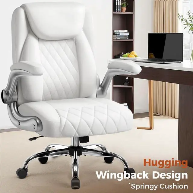 Alt view image 6 of 7 - COMHOMA Leather Office Chair Ergonomic Computer Gaming Chair with Comfy Back Support, Executive Mid-Back,Small Gmaing Chair with Adjustable Armrests, for Short People Use, Rolling Swivel for Adults