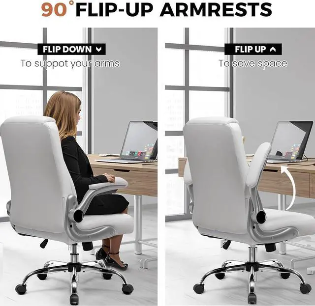 Alt view image 7 of 7 - COMHOMA Leather Office Chair Ergonomic Computer Gaming Chair with Comfy Back Support, Executive Mid-Back,Small Gmaing Chair with Adjustable Armrests, for Short People Use, Rolling Swivel for Adults