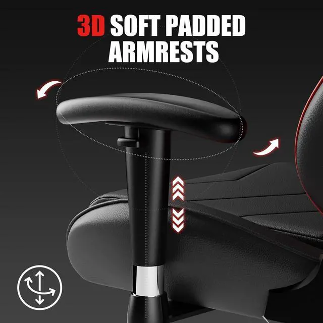 Alt view image 6 of 7 - GTRACING Gaming Chair Racing Office Computer Ergonomic Video Game Chair Backrest and Seat Height Adjustable Swivel Recliner with Headrest and Lumbar Pillow Esports Chair (White)