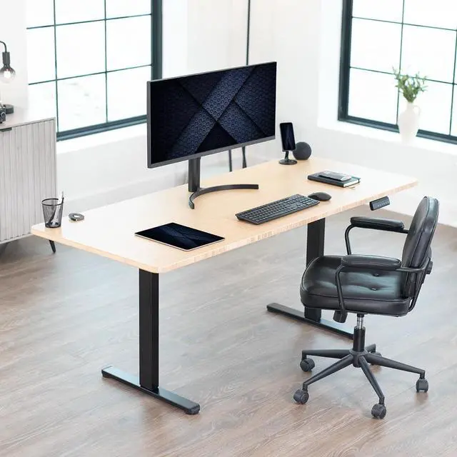 Alt view image 6 of 7 - Heavy Duty Dual Motor Electric Sit Stand Desk Frame, 220 lbs Capacity up to 85" x 43" Tops, Memory Controller Height Adjustable Frame Only, Black, DESK-E-200B