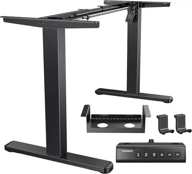 Main image of Standing Desk Frame with 220lbs Powerful Brushless Motor, Thick T-Shaped Adjustable Desk Legs Made of Automotive-Grade Steel, for Max 75 x 35 Desktop, for Home Office, Black Frame Only